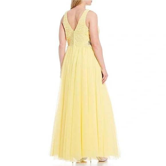 Prom Dress Yellow💛 NWOT - Picture 8 of 9